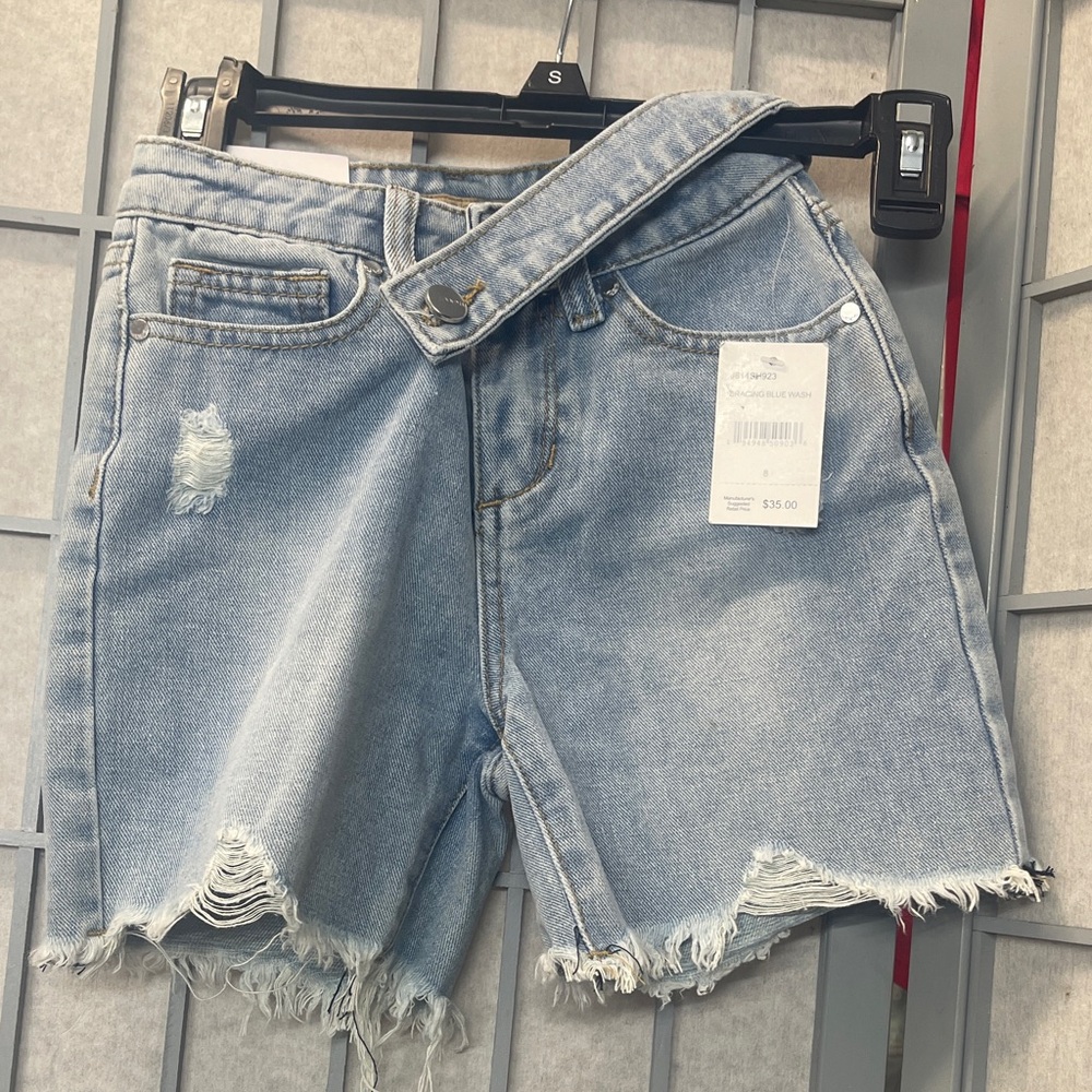 Joe's Jeans Light Blue Distressed Jean Shorts girls size 8